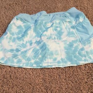 Athleta Girl Light Blue Tie-Dye Skater Skort M8-10